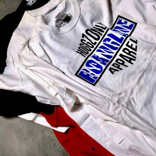 White: Black/Blue Road Glide Short sleeve.