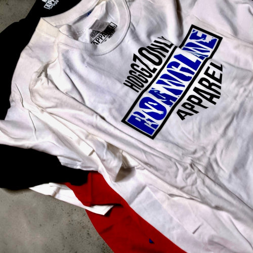 White: Black/Blue Road Glide Short sleeve.